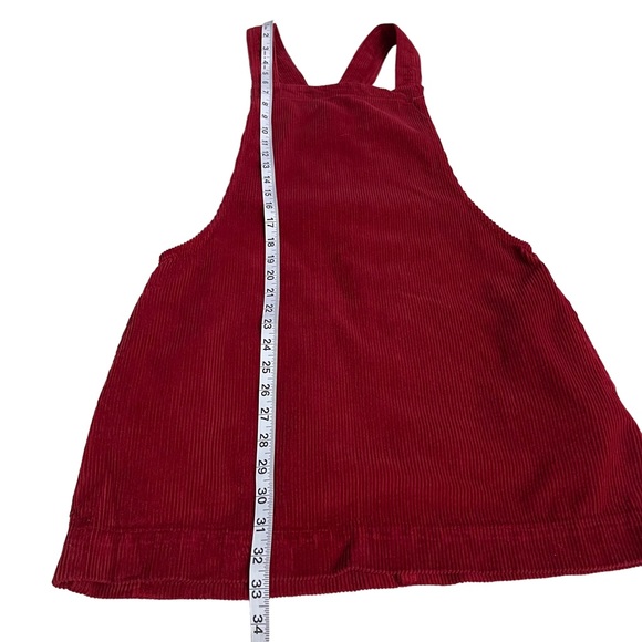 BDG By Urban Outfitters Candid Burgundy Corduroy Pinafore Dress Size S - Picture 8 of 11